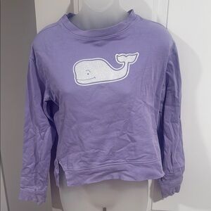 Vineyard Vines Purple Whale Graphic Kids Sweatshirt